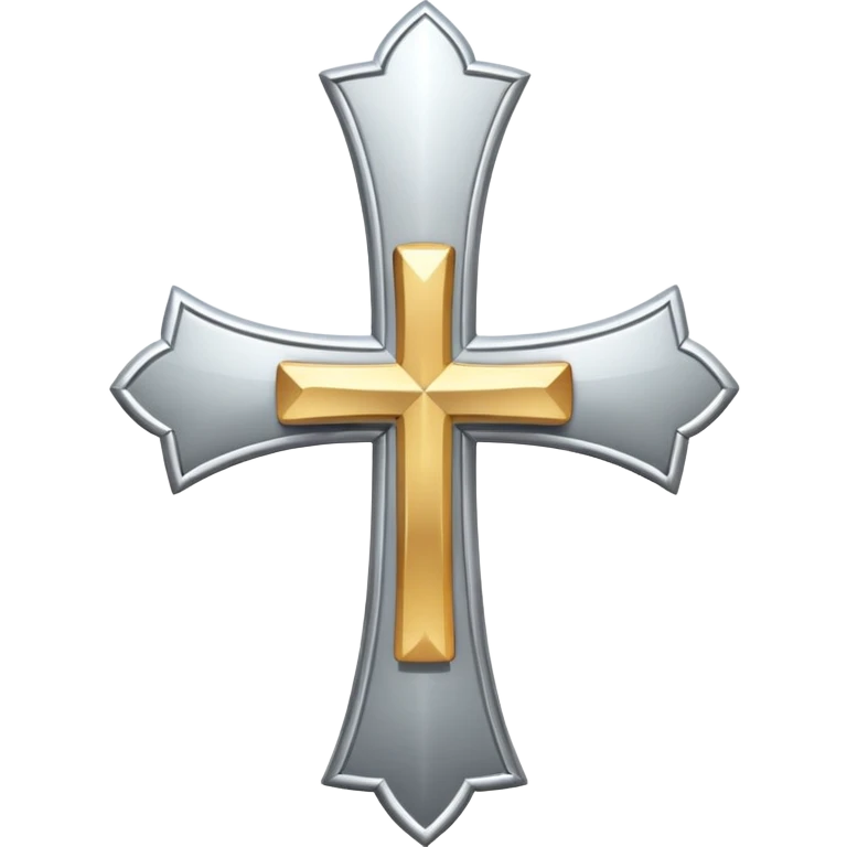make a Silver Bling Cross emoji