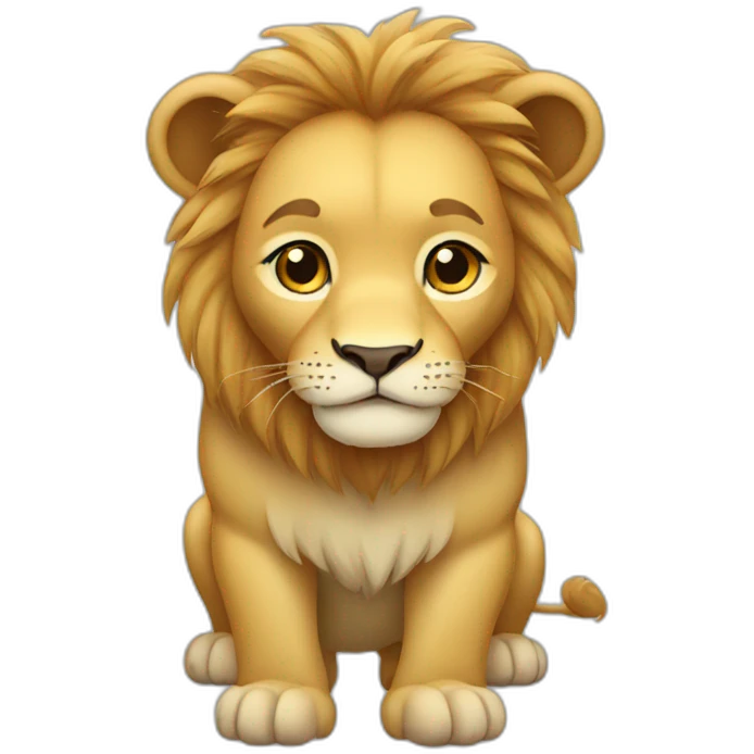 lion with down syndrome emoji