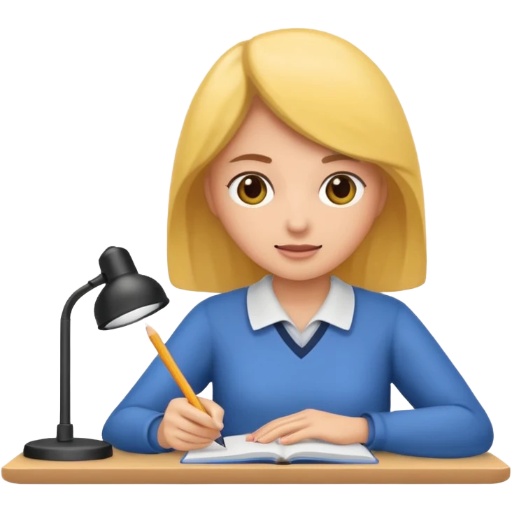 Mujer estudiando emoji