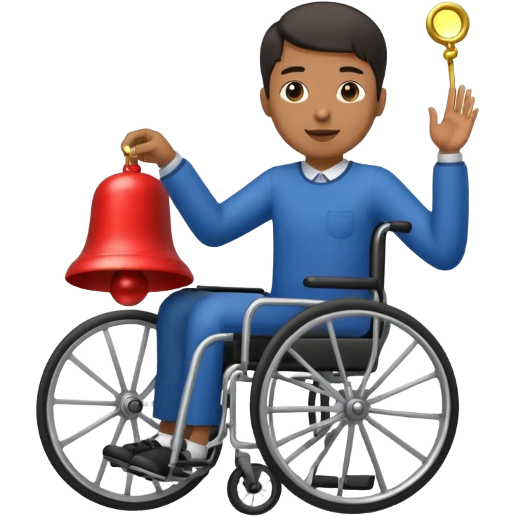 person in a wheelchair ringing a bell emoji