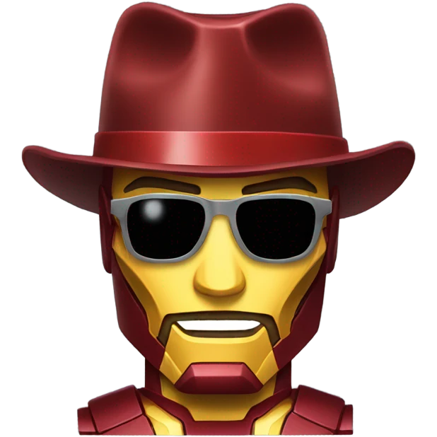 Iron man with hat emoji
