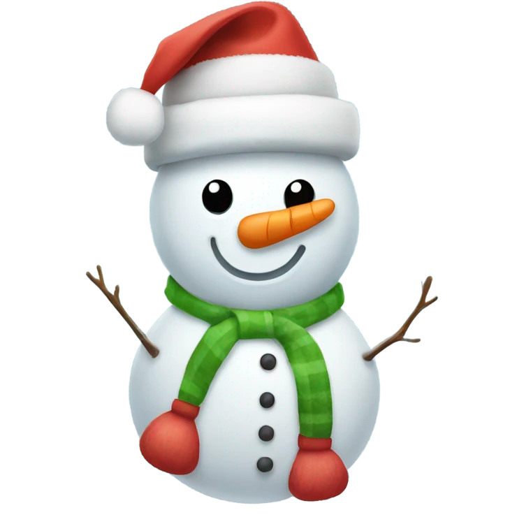 full body christmas hat snowman emoji
