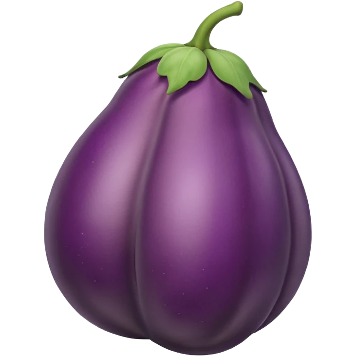an eggplant emoji rubbing against a peach emoji, playful and suggestive emoji