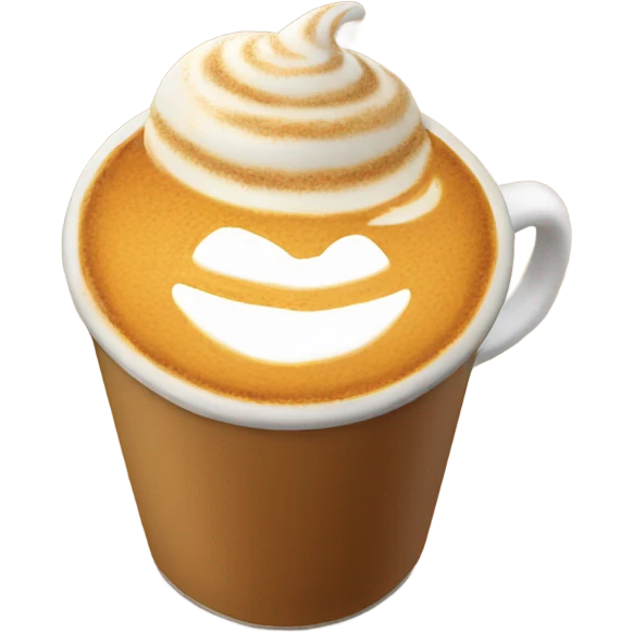 Realistic pumpkin latte emoji
