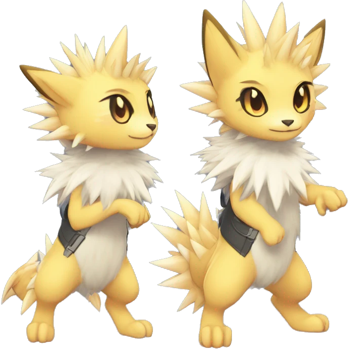 Anthro Scalie Spiky Cool Edgy Magical Shiny Colorful Pastel Sparkle Kemono-style Chibi Fantasy-Animal-Fakémon-Pokémon-Hybrid Fur Sona Aesthetic Full Body emoji