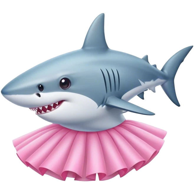 Shark with tutu emoji