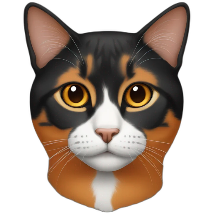 Black orange mix strict cat emoji