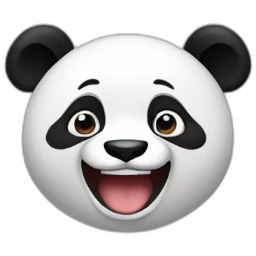 Panda bear tickling emoji