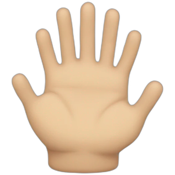 a hand emoji with eight fingers emoji