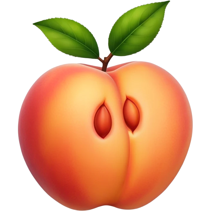 Peach with handprint  emoji