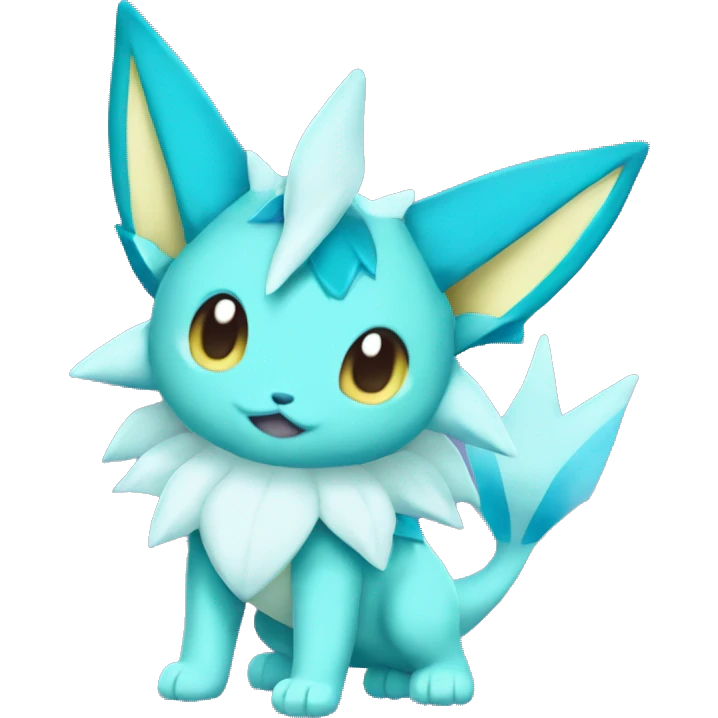 Kawaii Vaporeon-Glaceon-Pokémon full body emoji