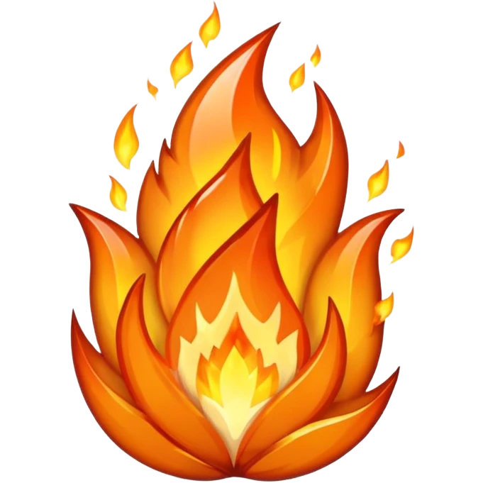 orange crystal fire emoji