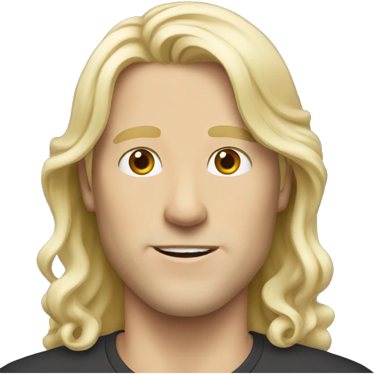 white male longerish hair blonde emoji