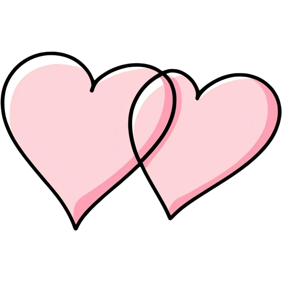 2 small pink hearts very simple  emoji