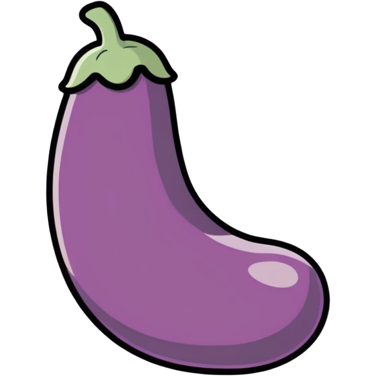 Eggplant shaped like penis emoji