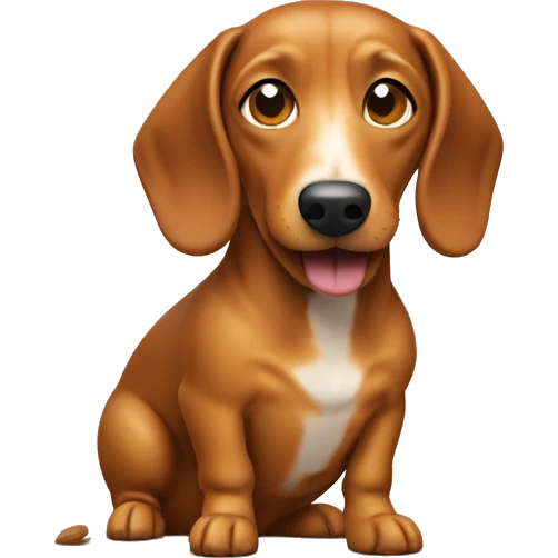 Weenie Dog with cheese color emoji