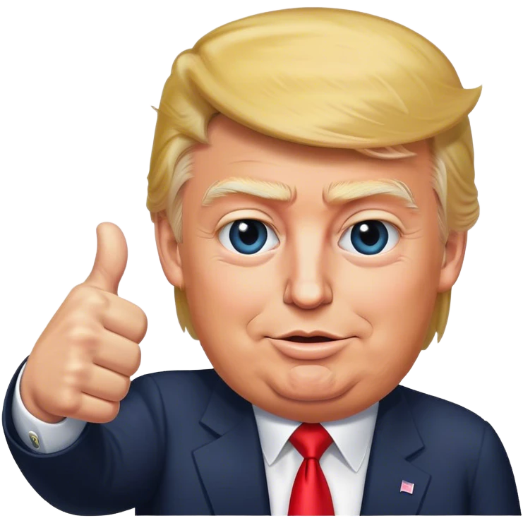 Trump thumbs uo emoji