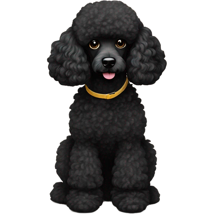 Black poodle on carpet emoji