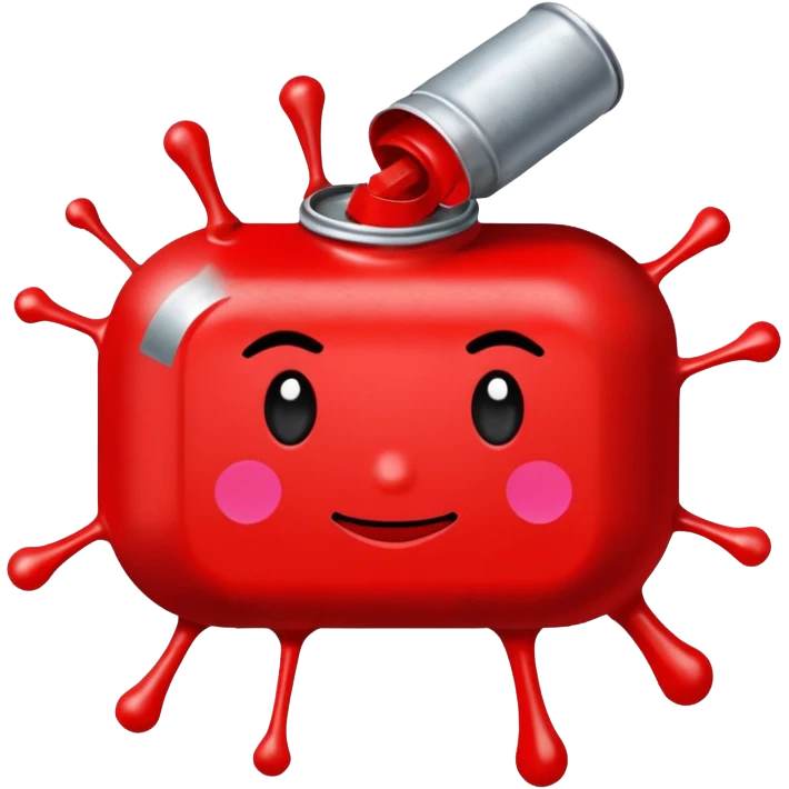 Сделай красное граффити "CNS" emoji