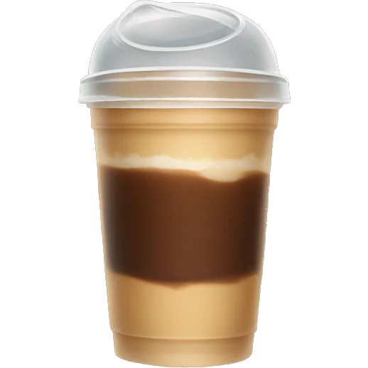 iced-coffee cup with a flat lid emoji