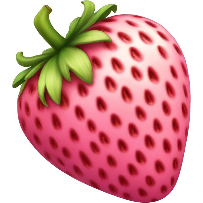 Pink strawberry emoji