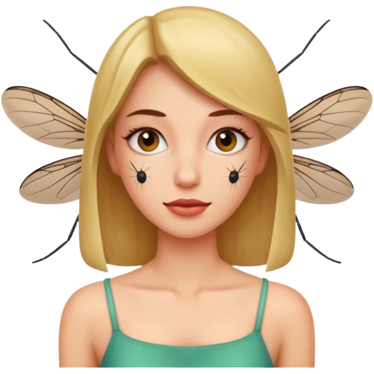 Mosquito on woman emoji
