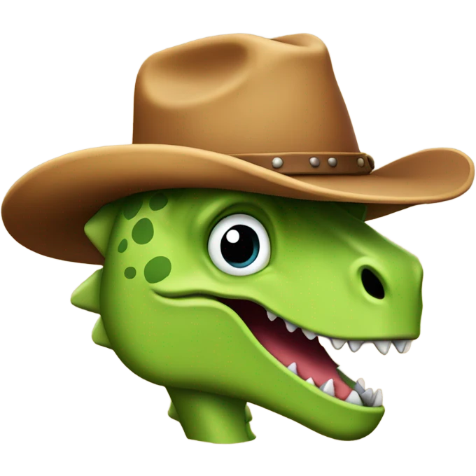 Dinosaur with a cowboy hat  emoji