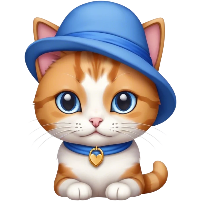 cat with a blue hat emoji