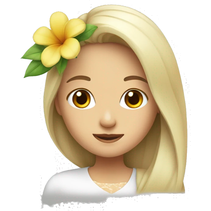 Una flor muy linda y blanco emoji