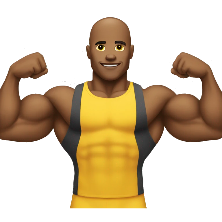 gym muscle man emoji yellow emoji