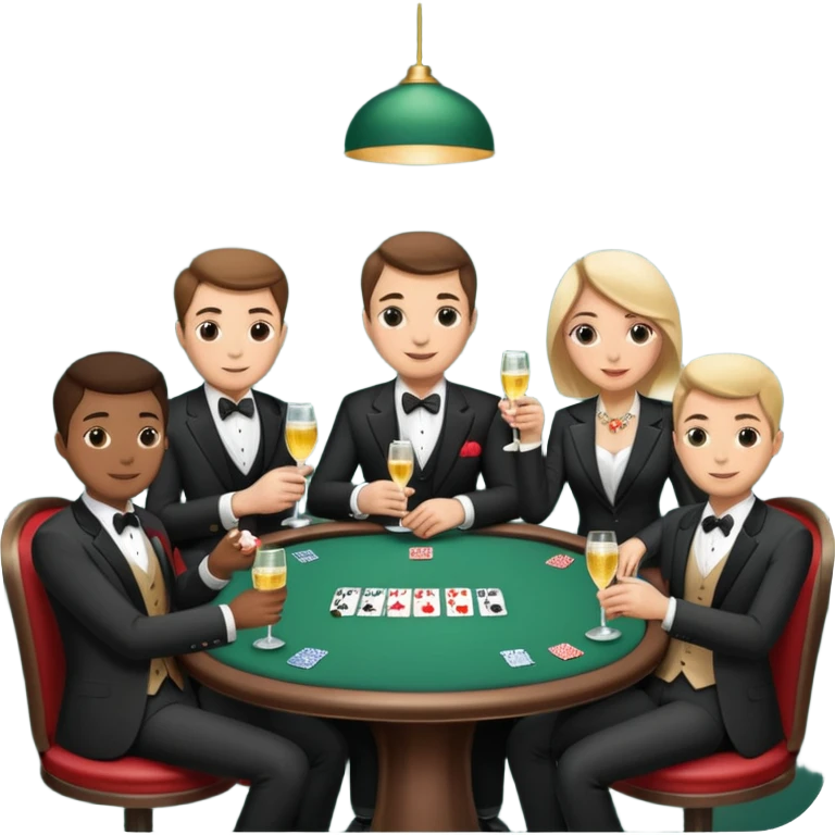 casino with diverse people  emoji