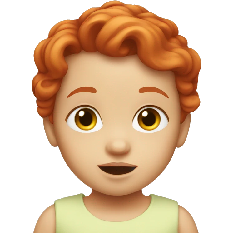 Redhead baby emoji
