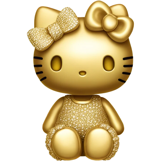 hello kitty made with gold  emoji