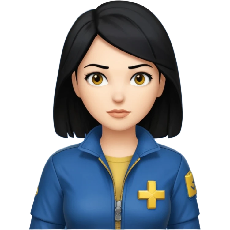 Lucy (black hair) from the Fallout TV show emoji