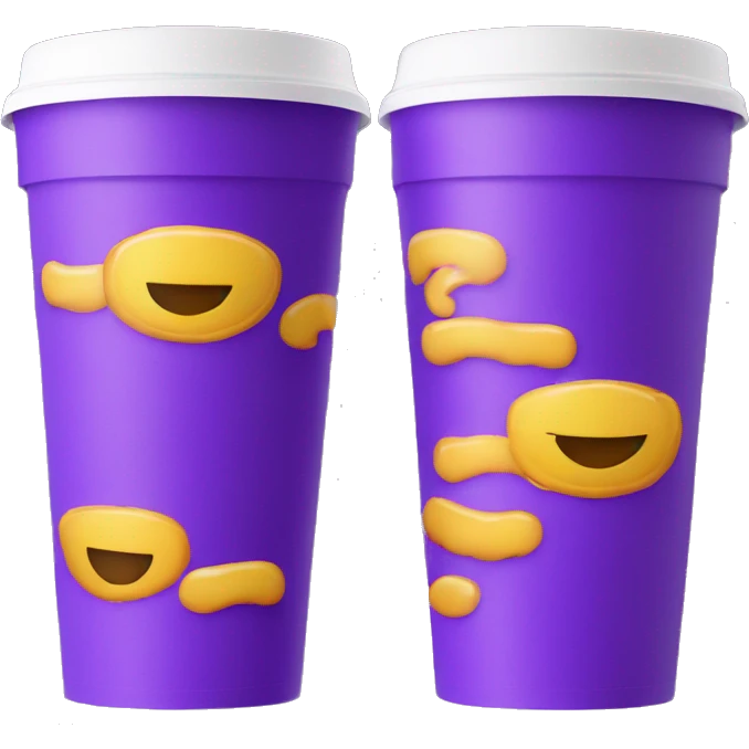 Purple liquid in a double styrofoam cup  emoji