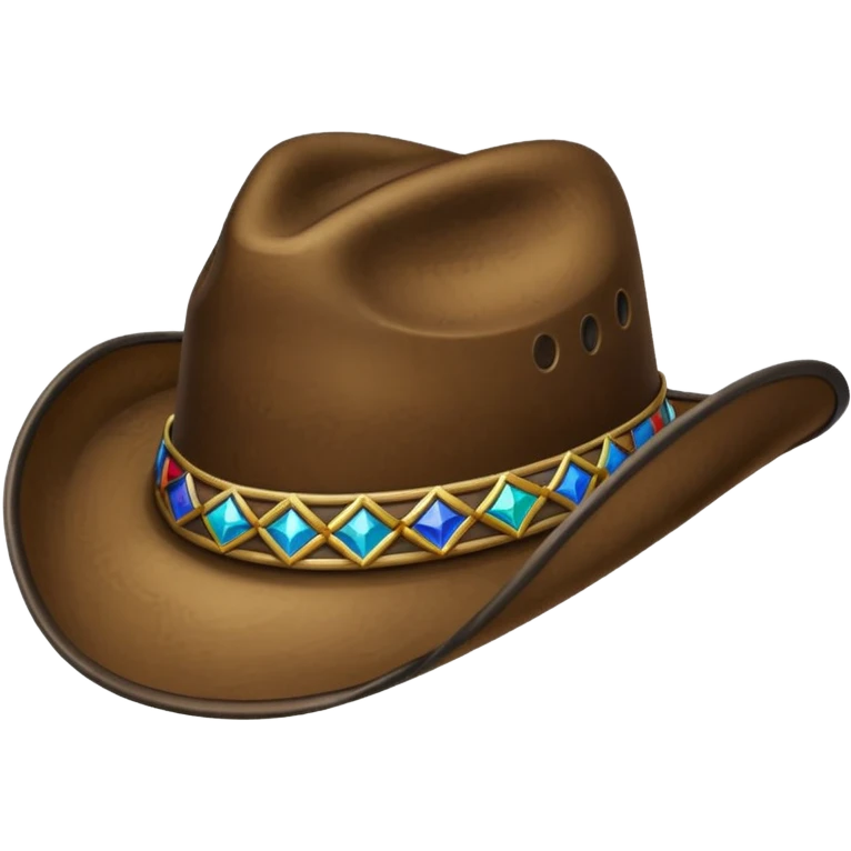 Cowboy hat stained glass emoji