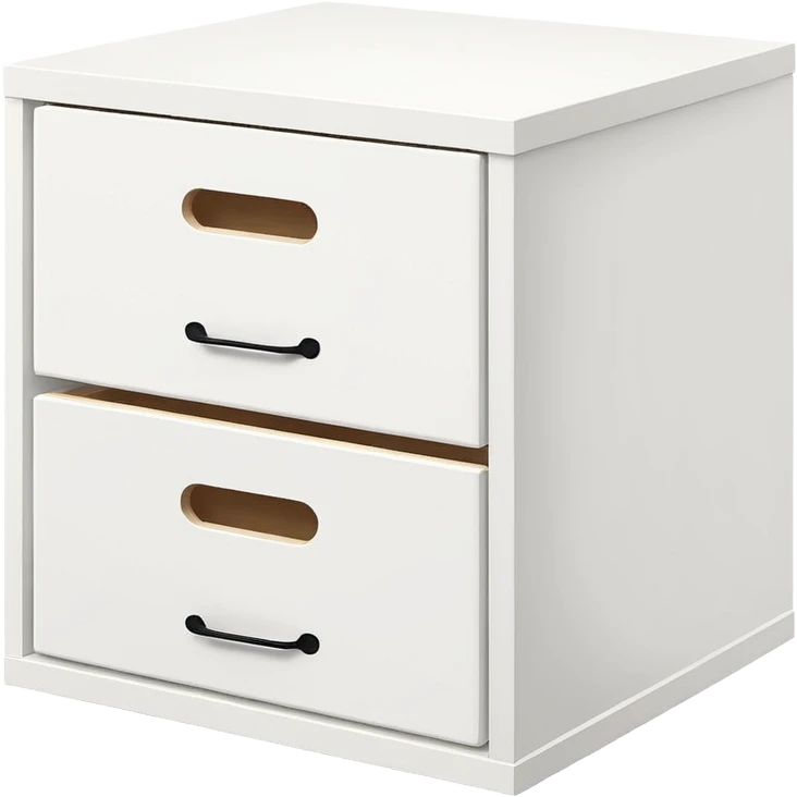 kallax 2 cajones ikea compartimientos blancos emoji
