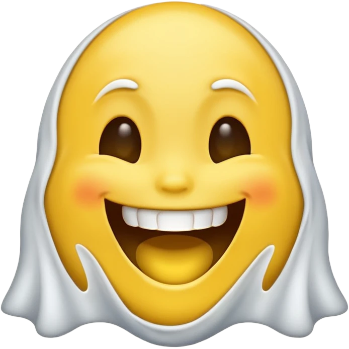 Emojis qui rigole fusionné avec l’emojis fantôme 👻 emoji