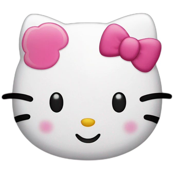 Hello kitty smiling emoji