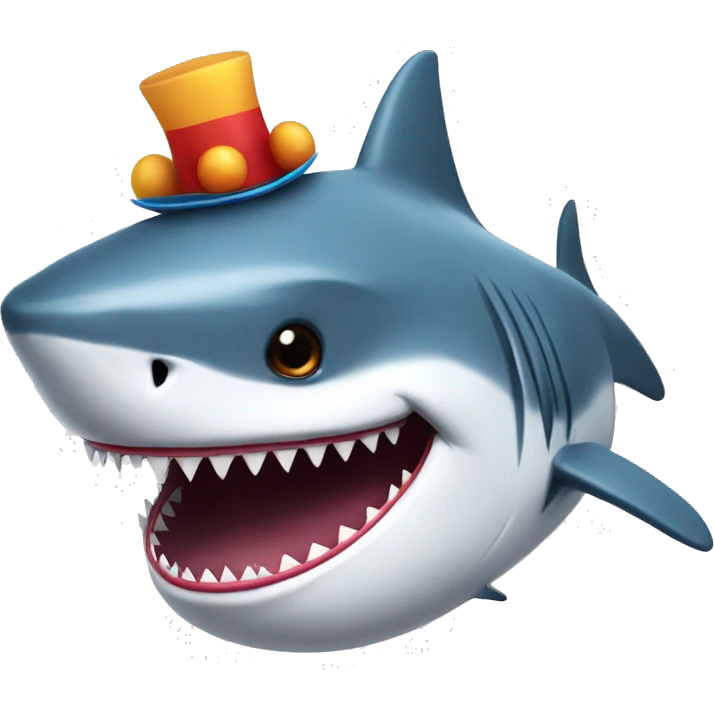 shark with clown hat emoji