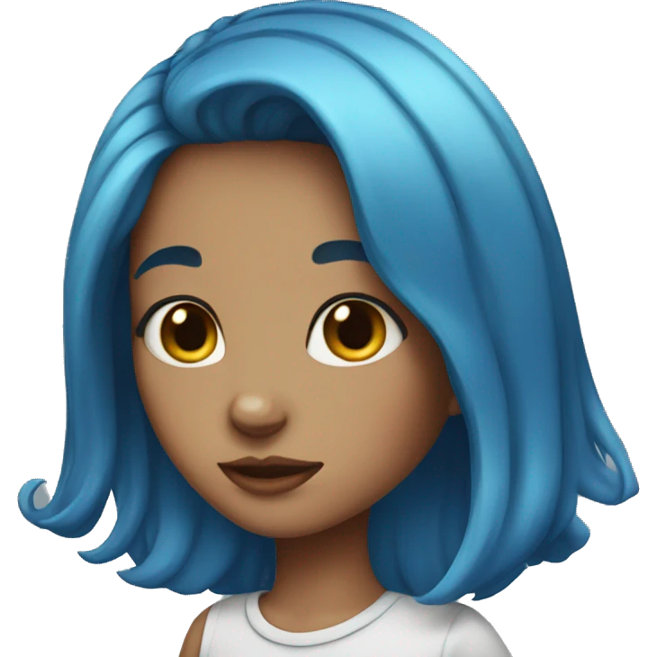 girl cat blue hair emoji