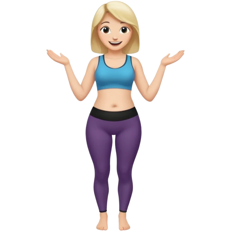 femme belly stuffing legging emoji