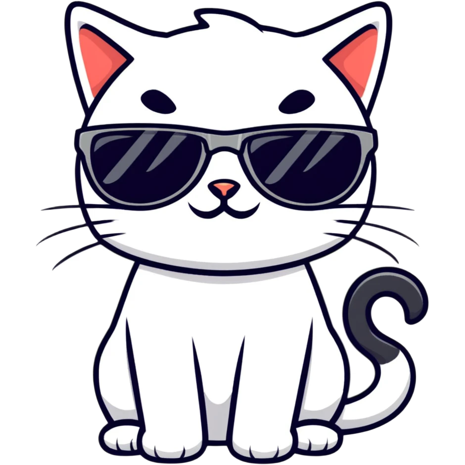 Cat with sunglasses emoji