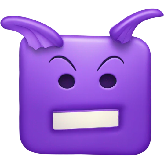 Purple letter S with small wings emoji