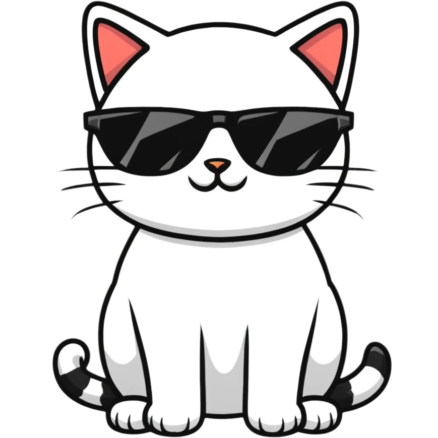 Cat with sunglasses emoji