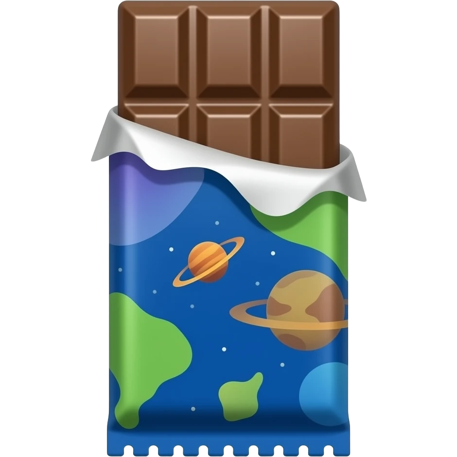 Weltraum  Schokoriegel emoji