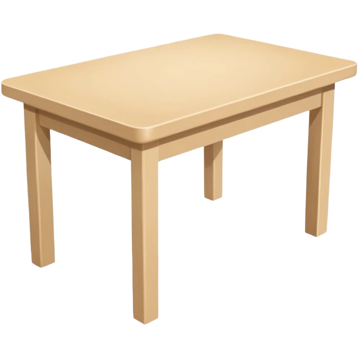 Beige small rectangular table  emoji