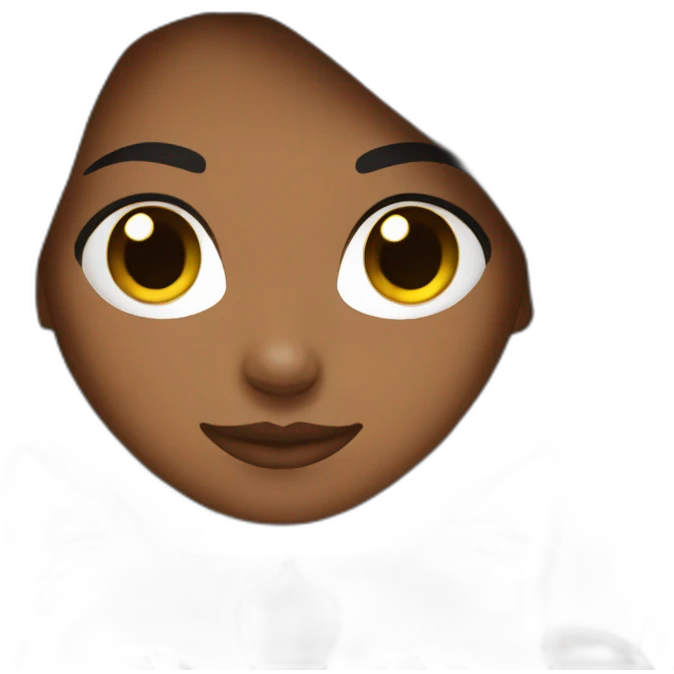 woman brown skin long dark hair with black cat emoji