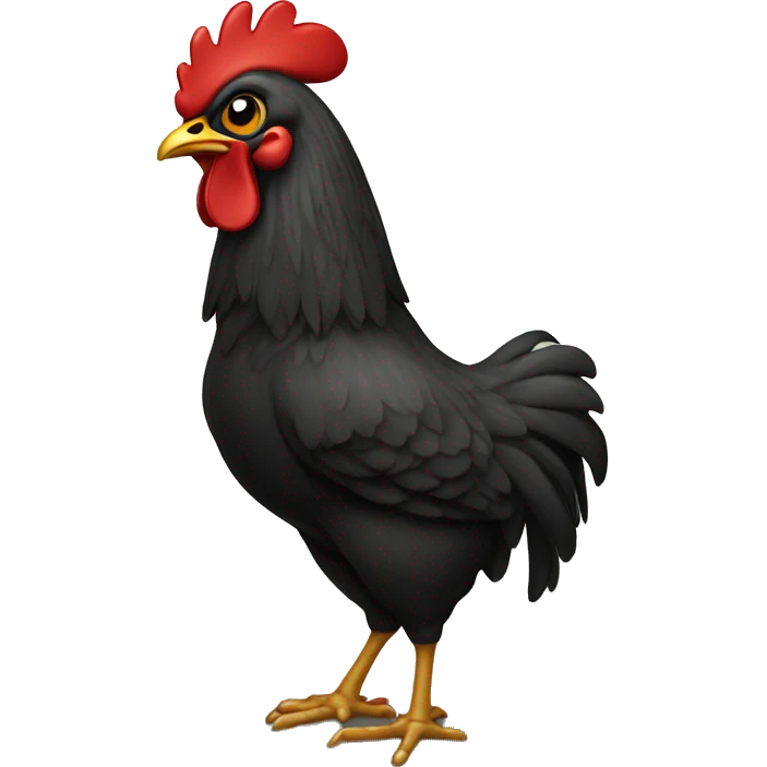 disor chicken emoji but black emoji
