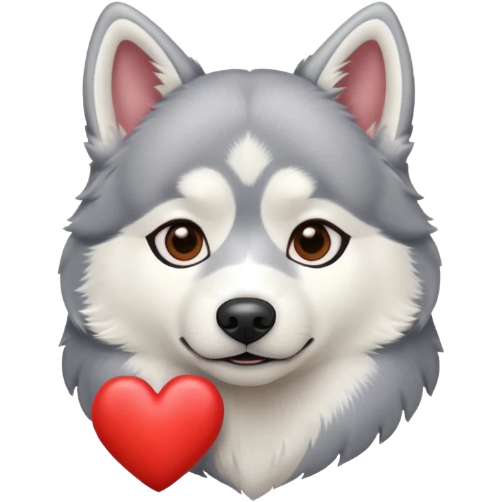 Husky mit Herz emoji